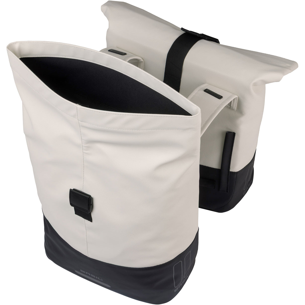Basil tas cove dubbel wit zwart | 32l