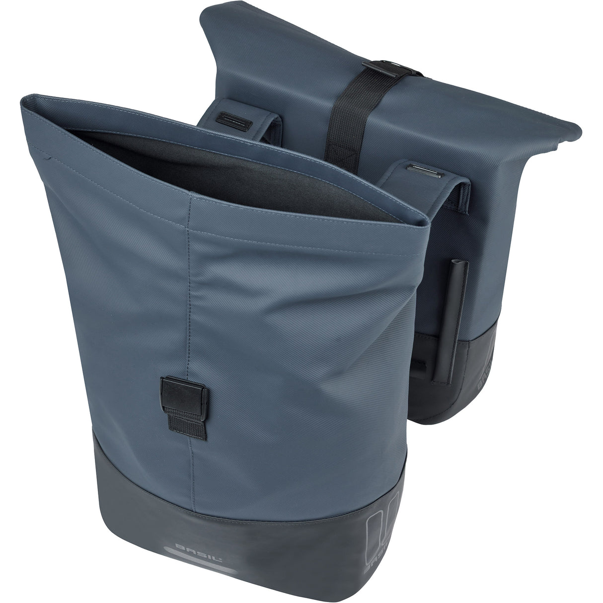 Basil dubbele tas cove 28-32l marineblauw zwart