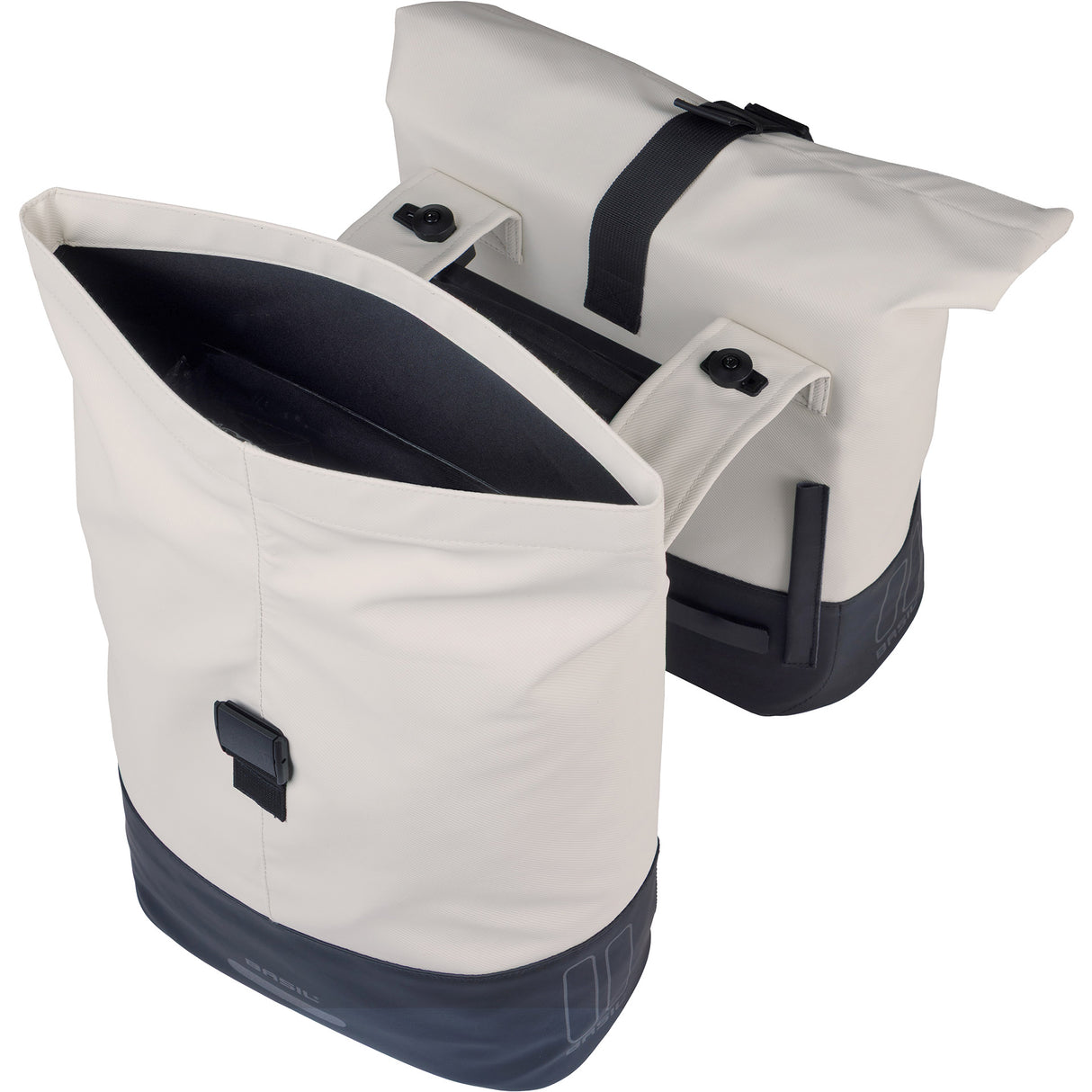 Basil tas cove dubbel wit zwart | mik | 32l