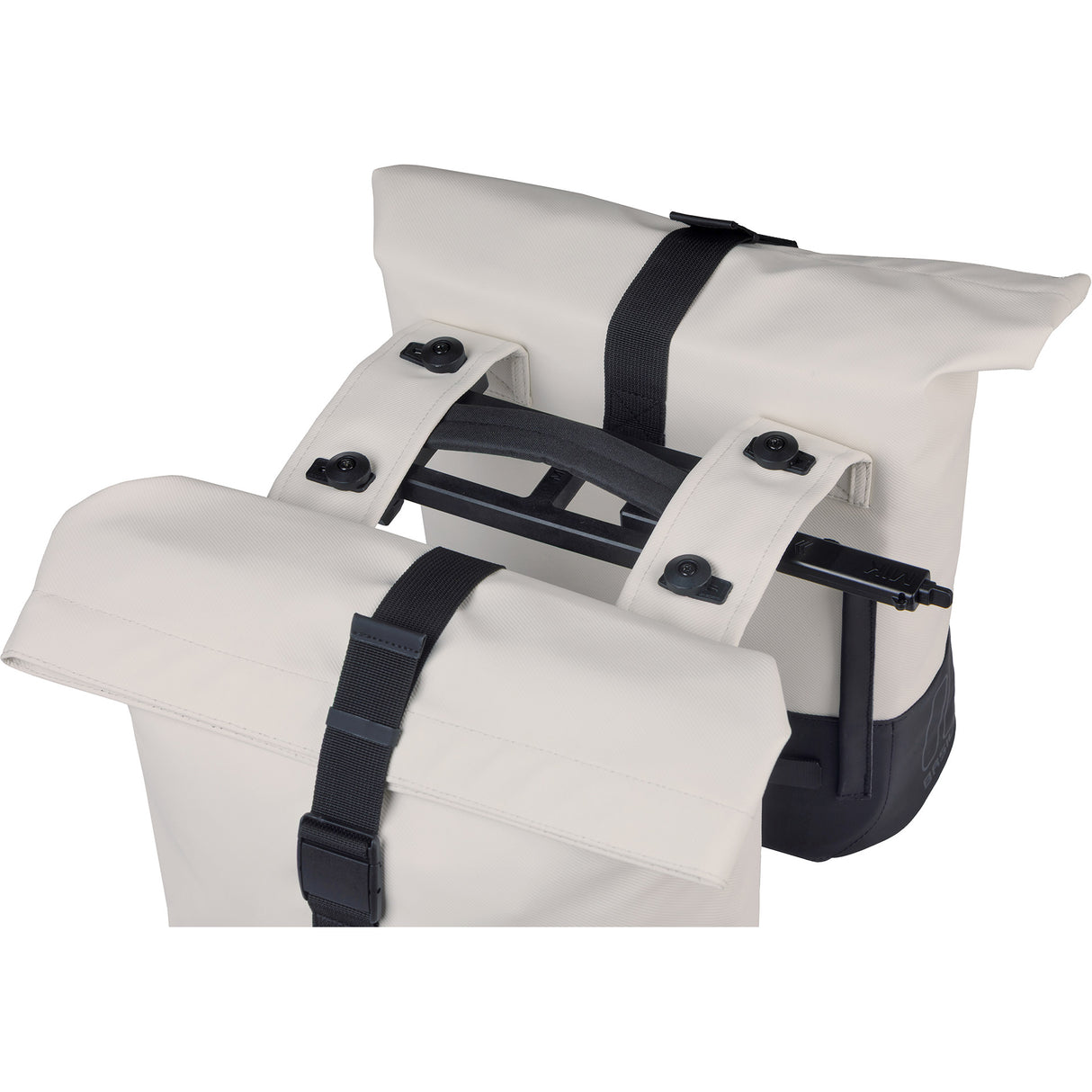 Basil double cove bag, white and black | mik | 32l