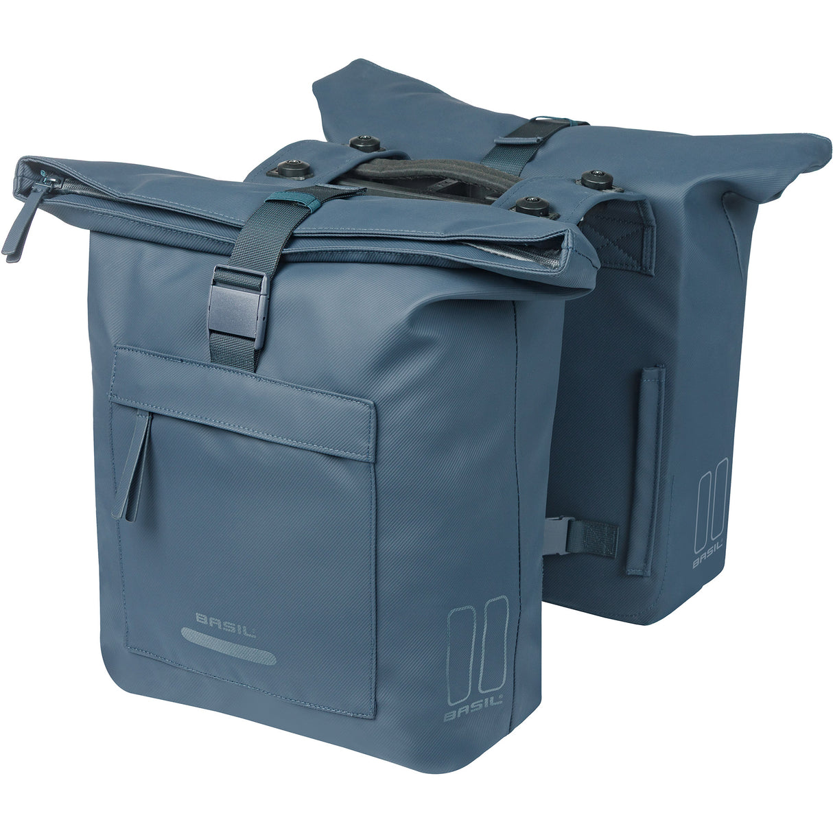 Basil dubbele tas brooklyn mik 41l marineblauw