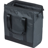Basil tas grand tarpaulin shopper zwart mik hooks | 23l