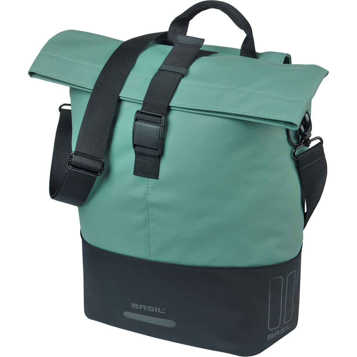 Basil shopper cove mik hooks 14-16l zilvergroen zwart