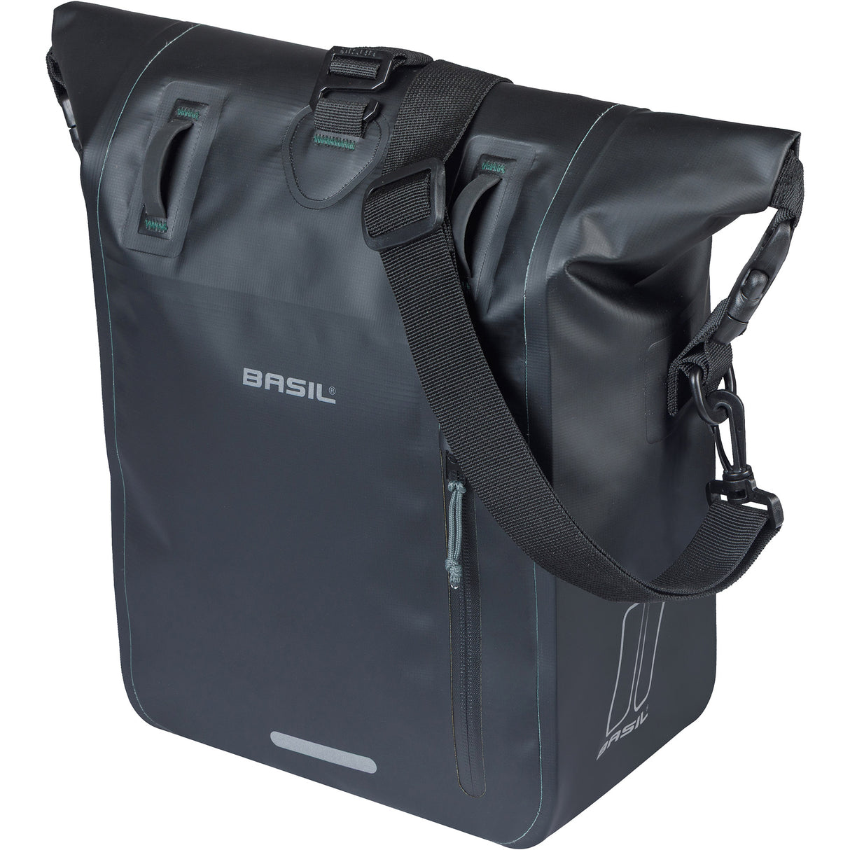 Basil single bag rivo tarpaulin mik hooks 12-15l black