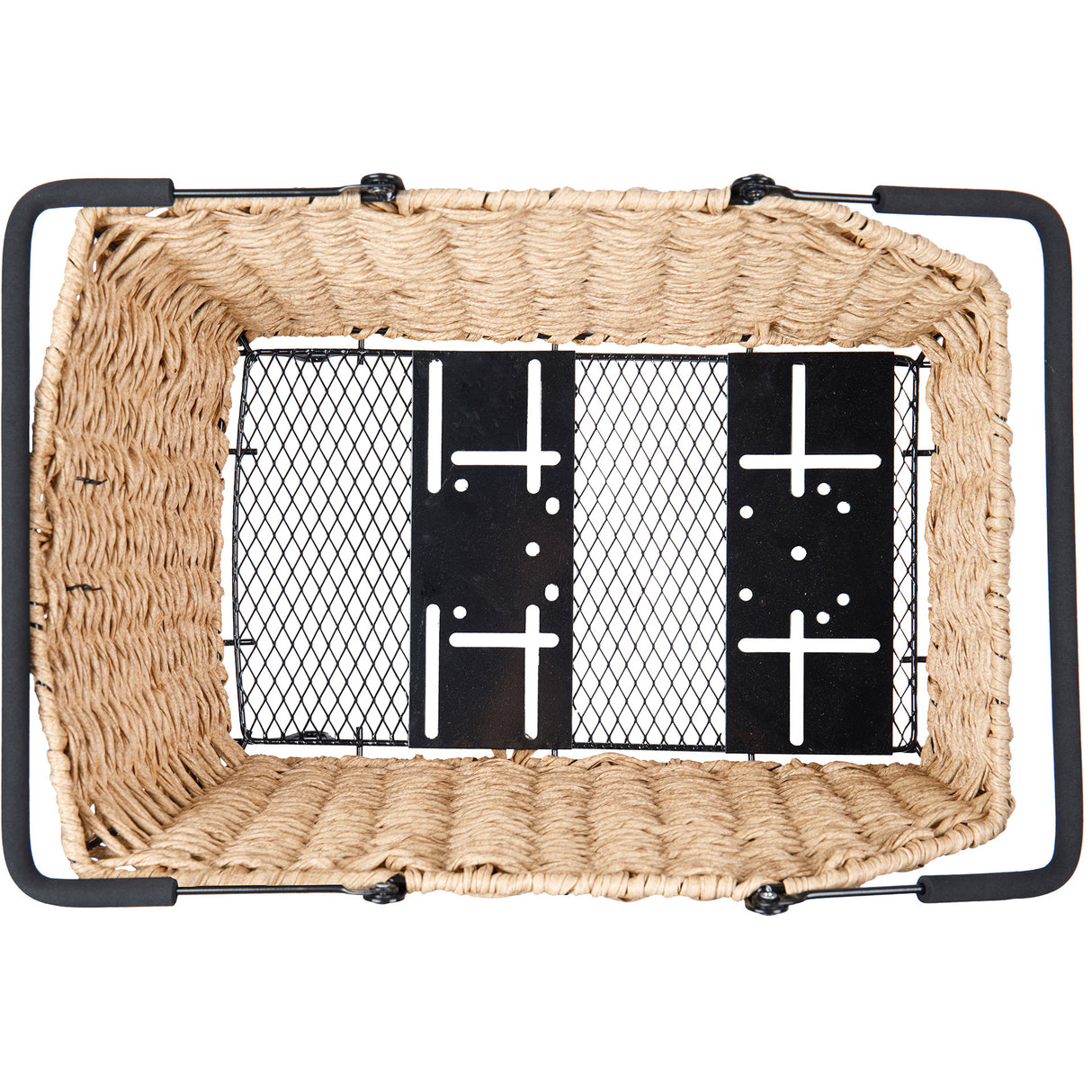 Panier à vélo Basil cento aspect rotin multi système 40 x 25 x 12 cm - jonc de mer