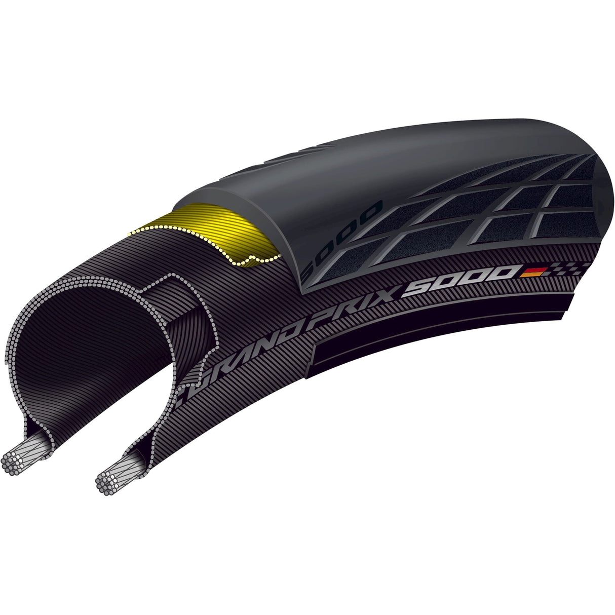 Continental tire (30-622) 700-30c Grand Prix 5000 black folding tape