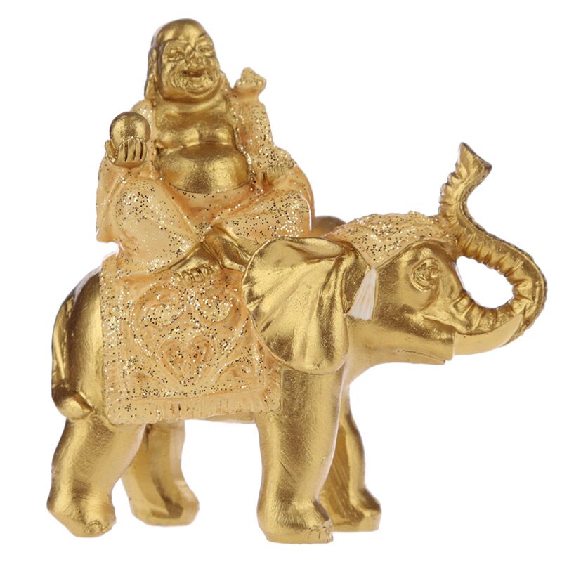 Siedzący brokat słonia chińska śmiech Budda