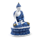 Bílá modrá thajská buddha lotos
