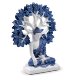 Boute bleu blanc arbre de vie de Bouddha thaïlandais