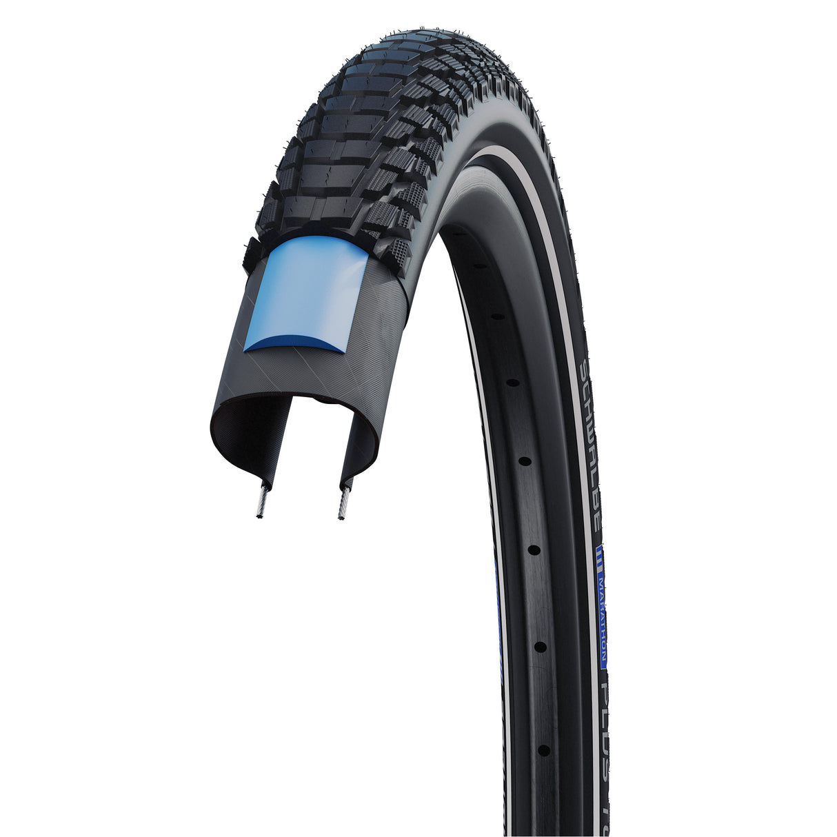 Schwalbe marathon plus tour - drátový - addix - smartguard - 700x35c - černý + reflex