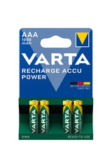 Bateria recarregável Varta HR03 NiMH AAA (4 peças)