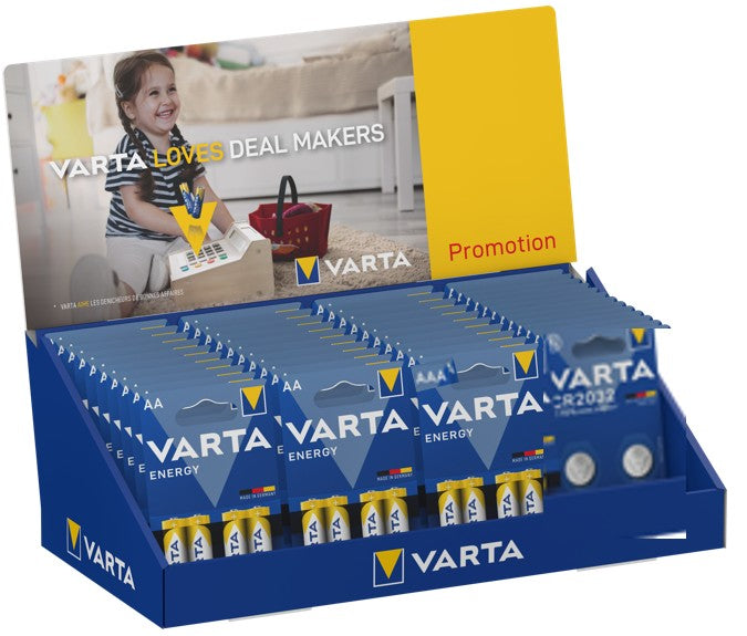 Varta battery display energy aa + aaa + cr2032