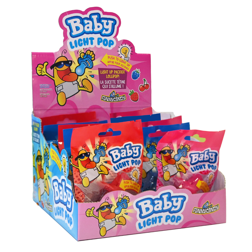 Funny candy baby light pop (12 pieces)