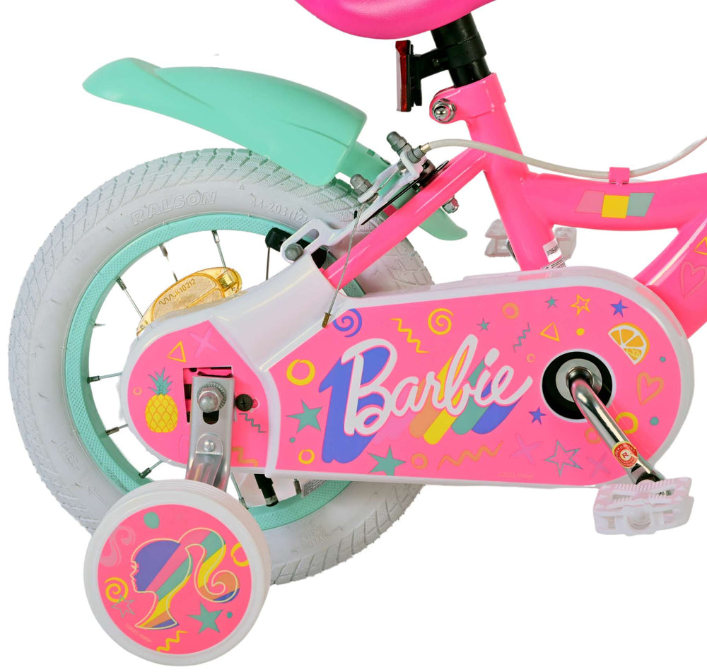 Barbie girls' bicycle - 12 inches - pink - two hand brakes