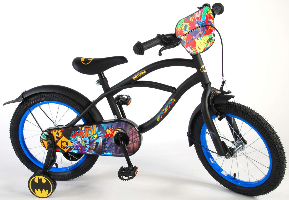 Batman kinderfahrrad - jungen - 16 zoll - schwarz