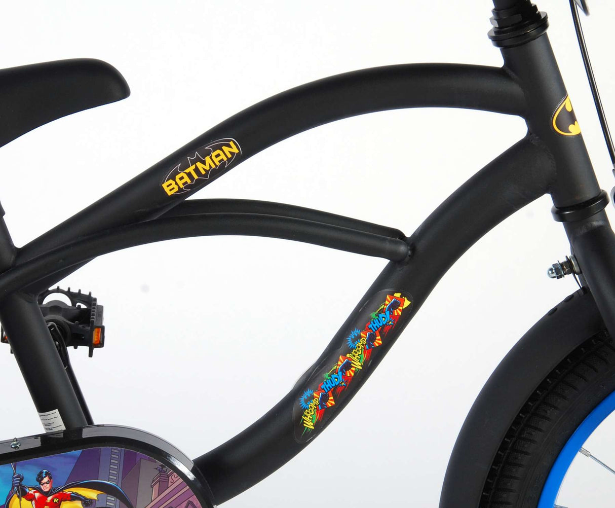 Batman kinderfahrrad - jungen - 16 zoll - schwarz