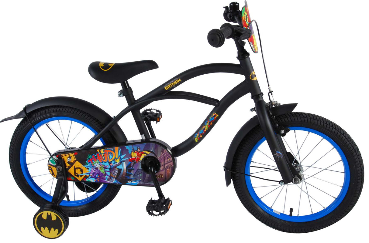 Batman kinderfahrrad - jungen - 16 zoll - schwarz