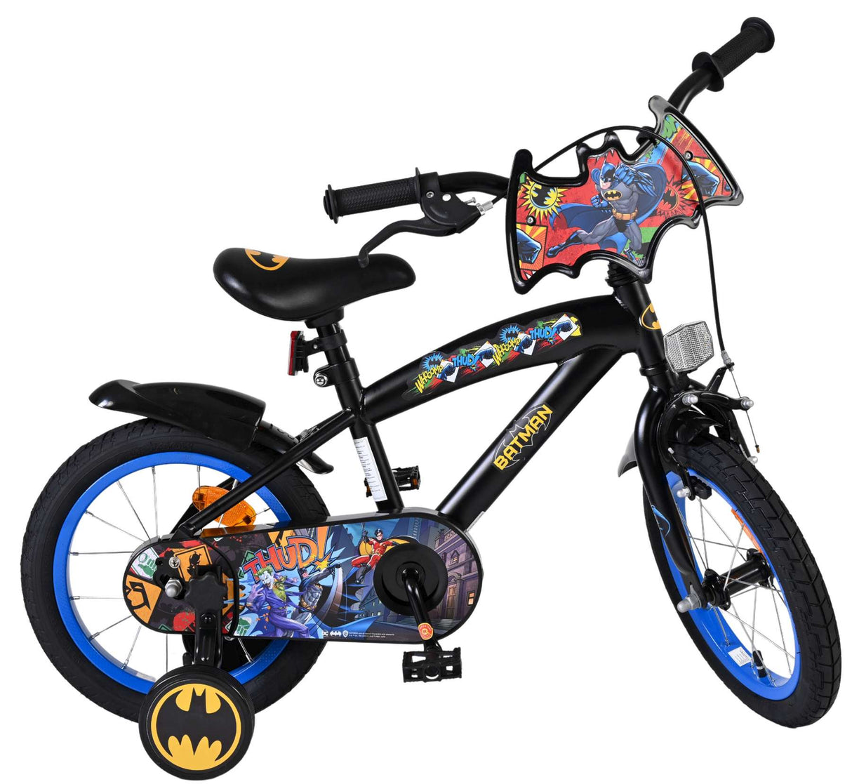 Batman kinderfahrrad - jungen - 14 zoll - schwarz