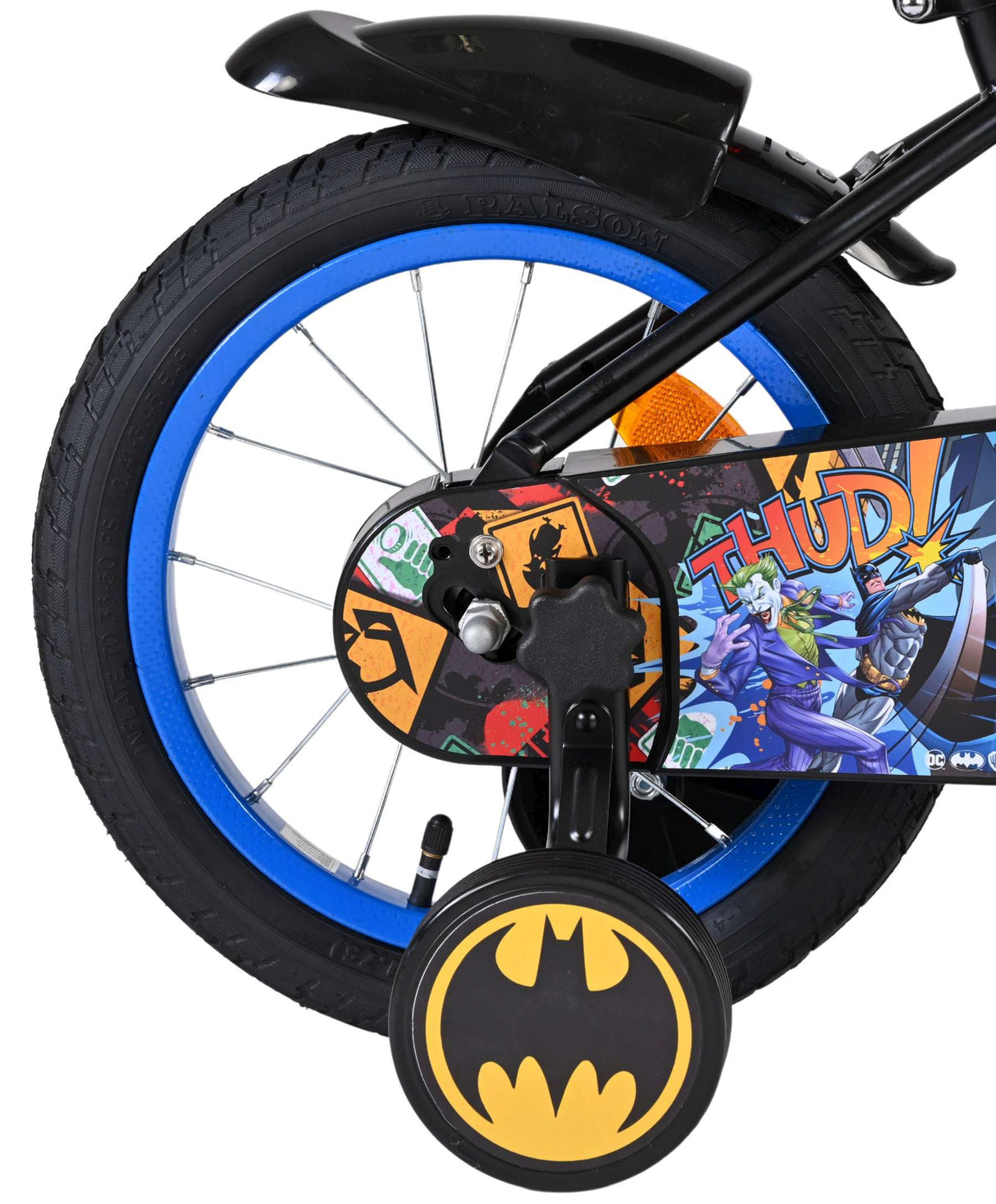 Batman kinderfahrrad - jungen - 14 zoll - schwarz