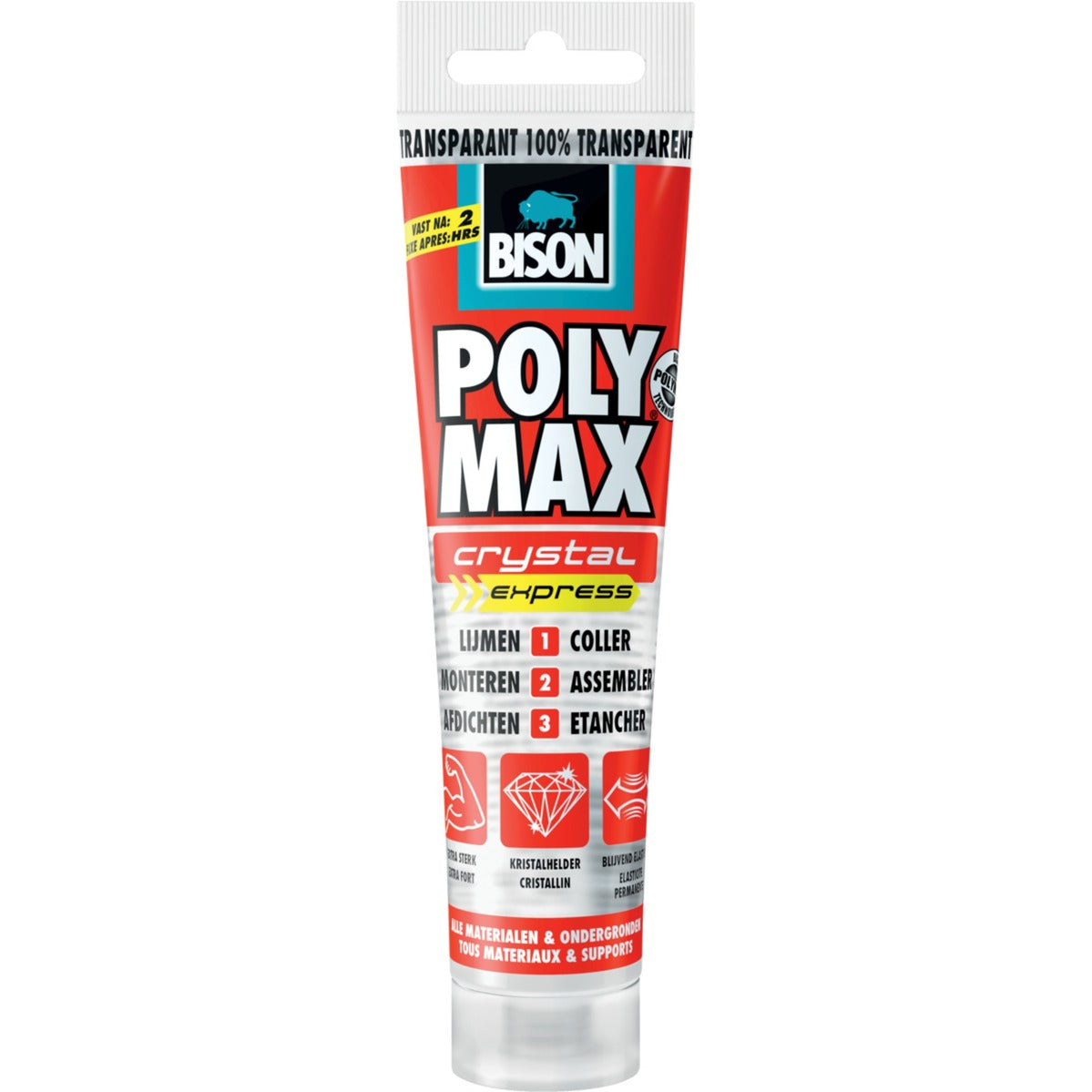 Bison Poly Max Crystal Express hangtube 115 g Transparan