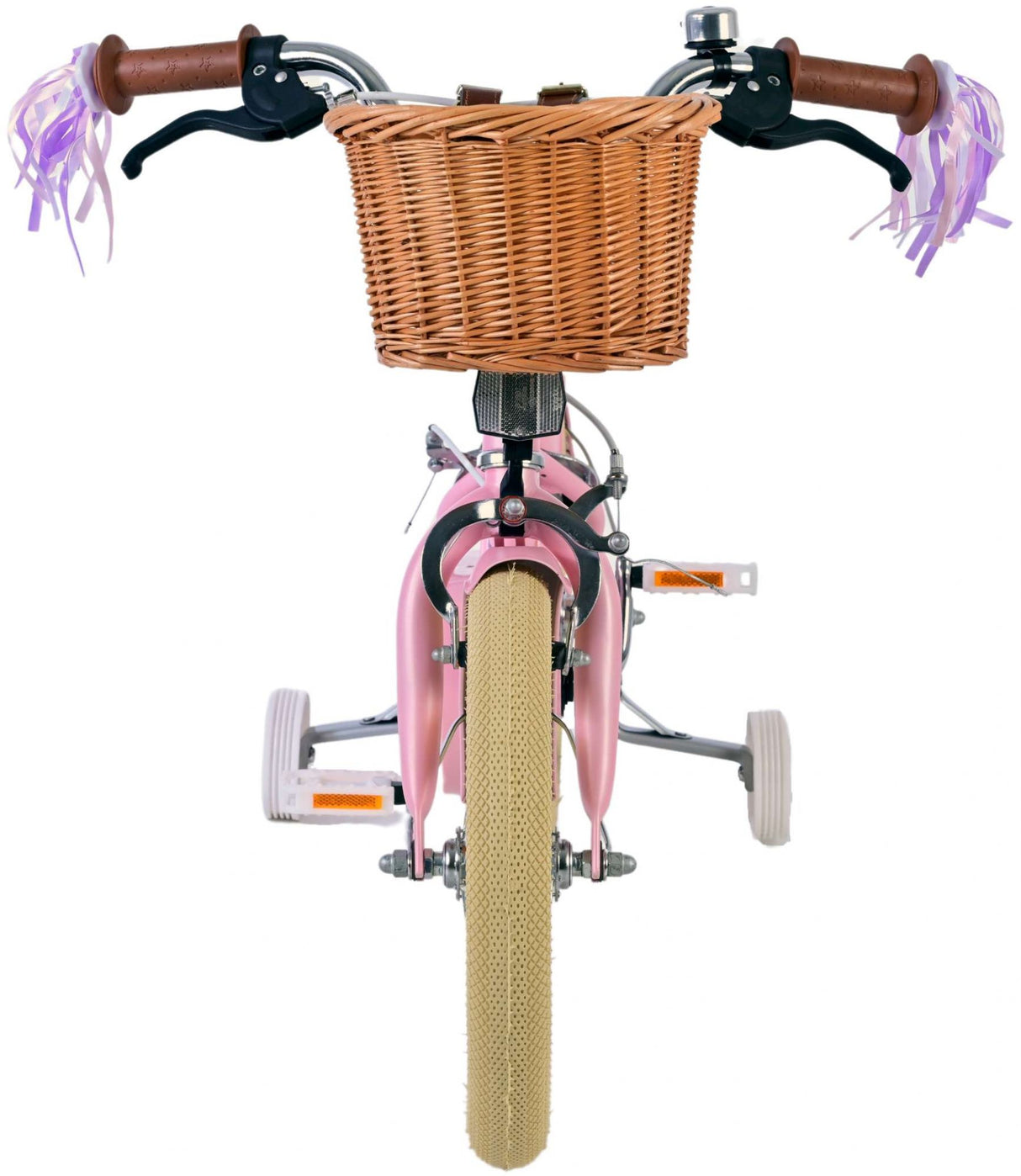 Volore Blossom Kannerbike vu Kanner vu Like 14 Zoll rosa zwee Handbremsen