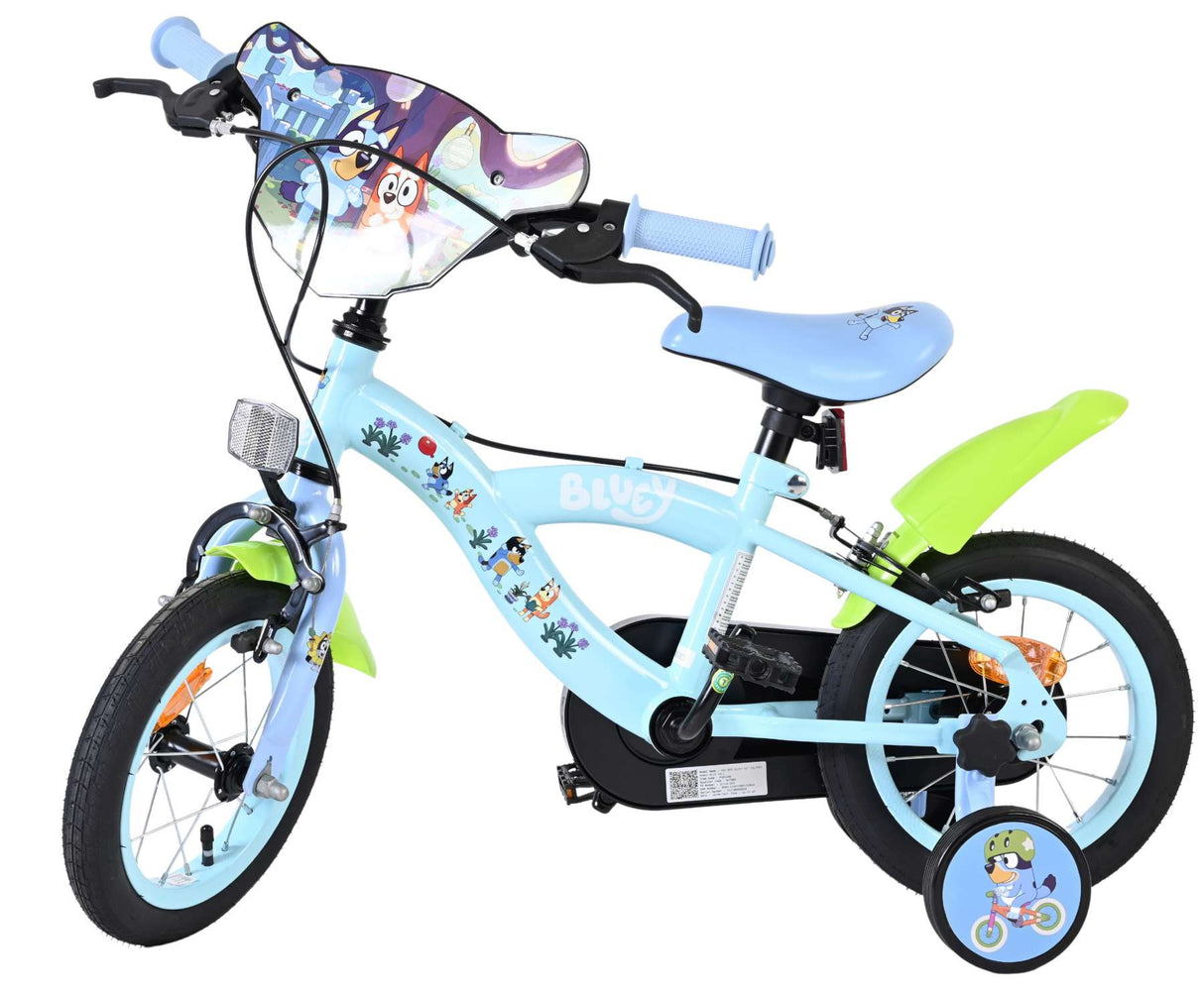 Bluey kinderfiets 12 inch - lichtblauw - twee handremmen