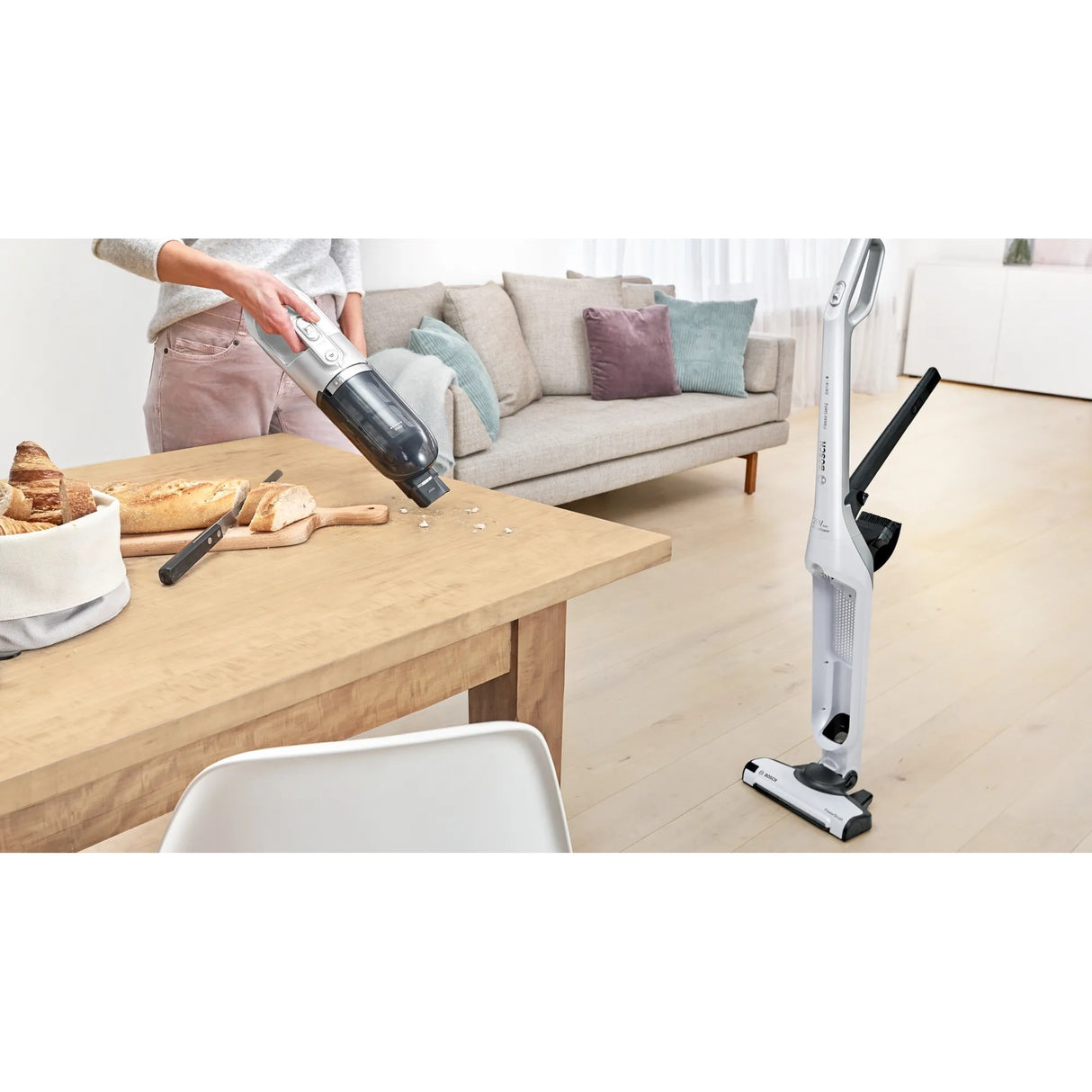 Bosch Series 4 Wireless Acciaio aspirapolvere Flexxo Gen2 28VM