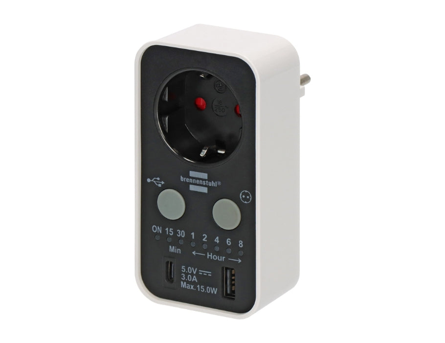 Brennenstuhl Digital Timeline Clock-USB-A e USB-C Connection