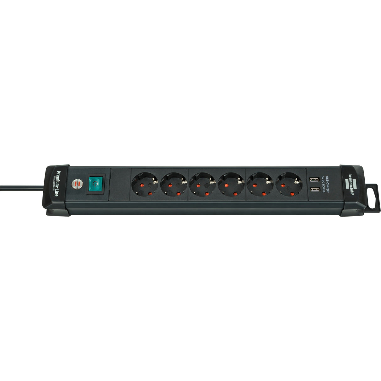 Brennenstuhl Premium-Line Socket 6-Ti-Time + 2x USB