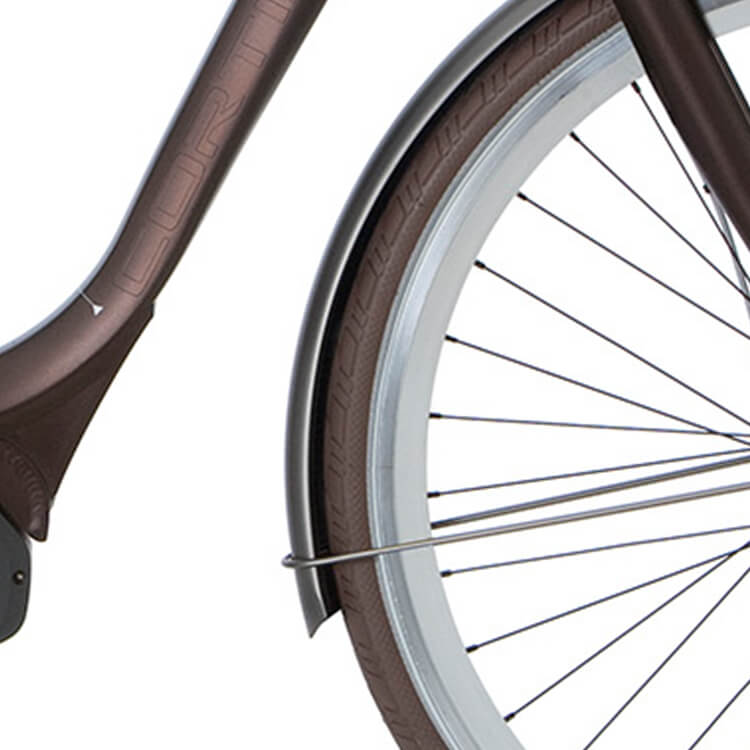 Cortina Mudguard for 28 E-Wave shadow silver matt