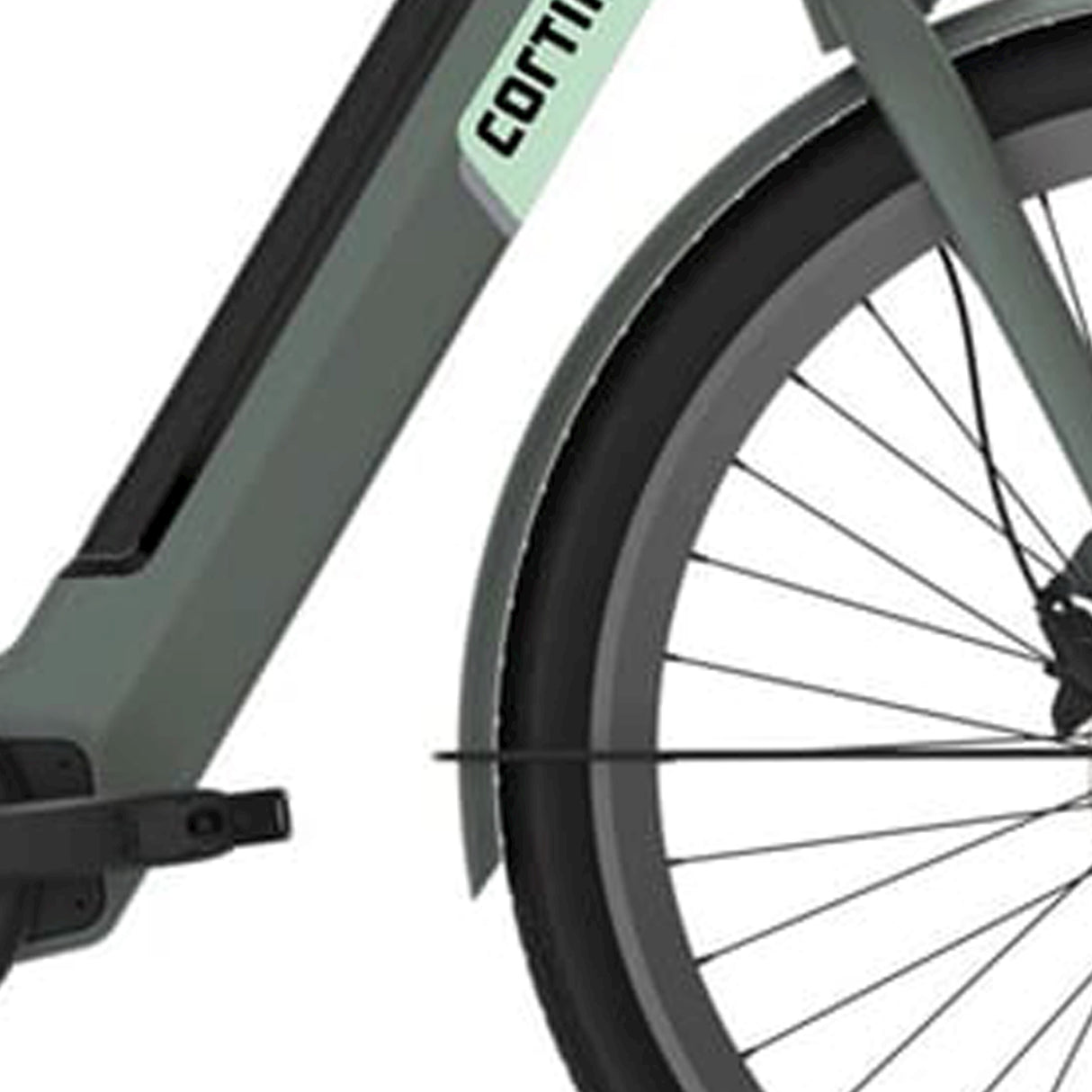Cortina Fender fir 28 E-nite titanic gréng Matt