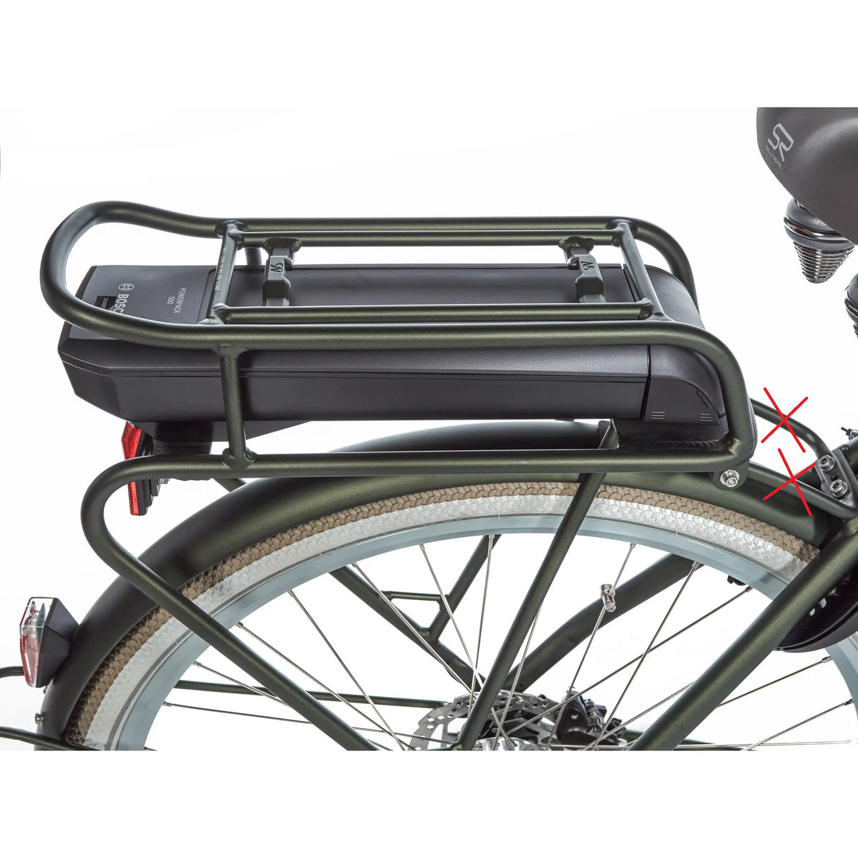 Cortina rear carrier e-u4 bosch hunter green matt