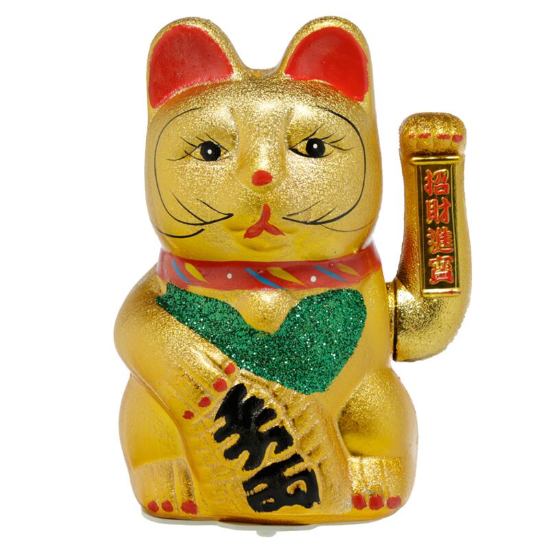 Occhi aperti gatto fortunato maneki neko da 21 cm