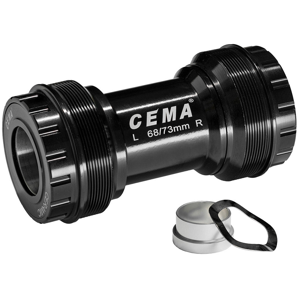 lúibín bun cema T47 SRAM GXP SG3 ceirmeach dubh brataithe