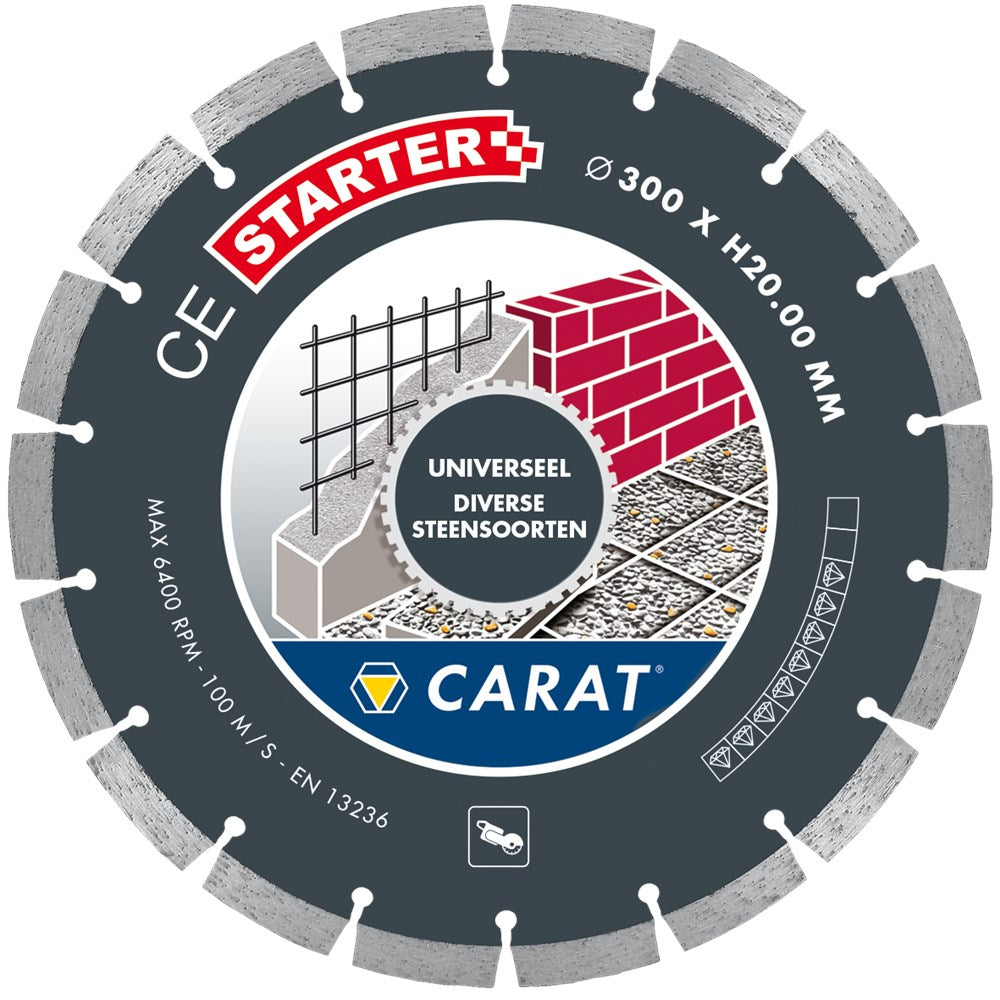 Carat diamantzaag universeel ø300x22,23mm, ce starter - ces3003000 - ces3003000