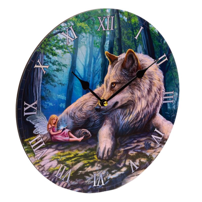 Lisa parker fairy stories fairy wolf printed clock