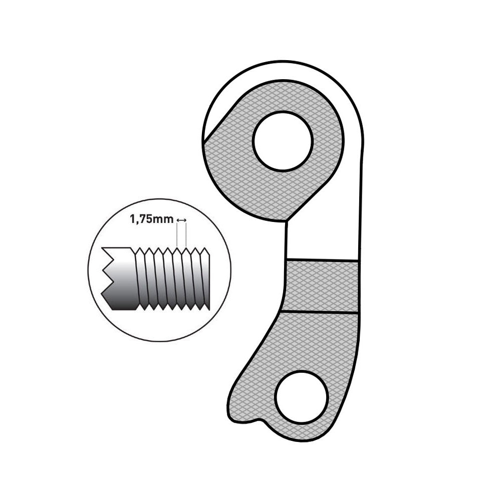 Crochadóir derailleur an Aontais GH-249 Tairbh
