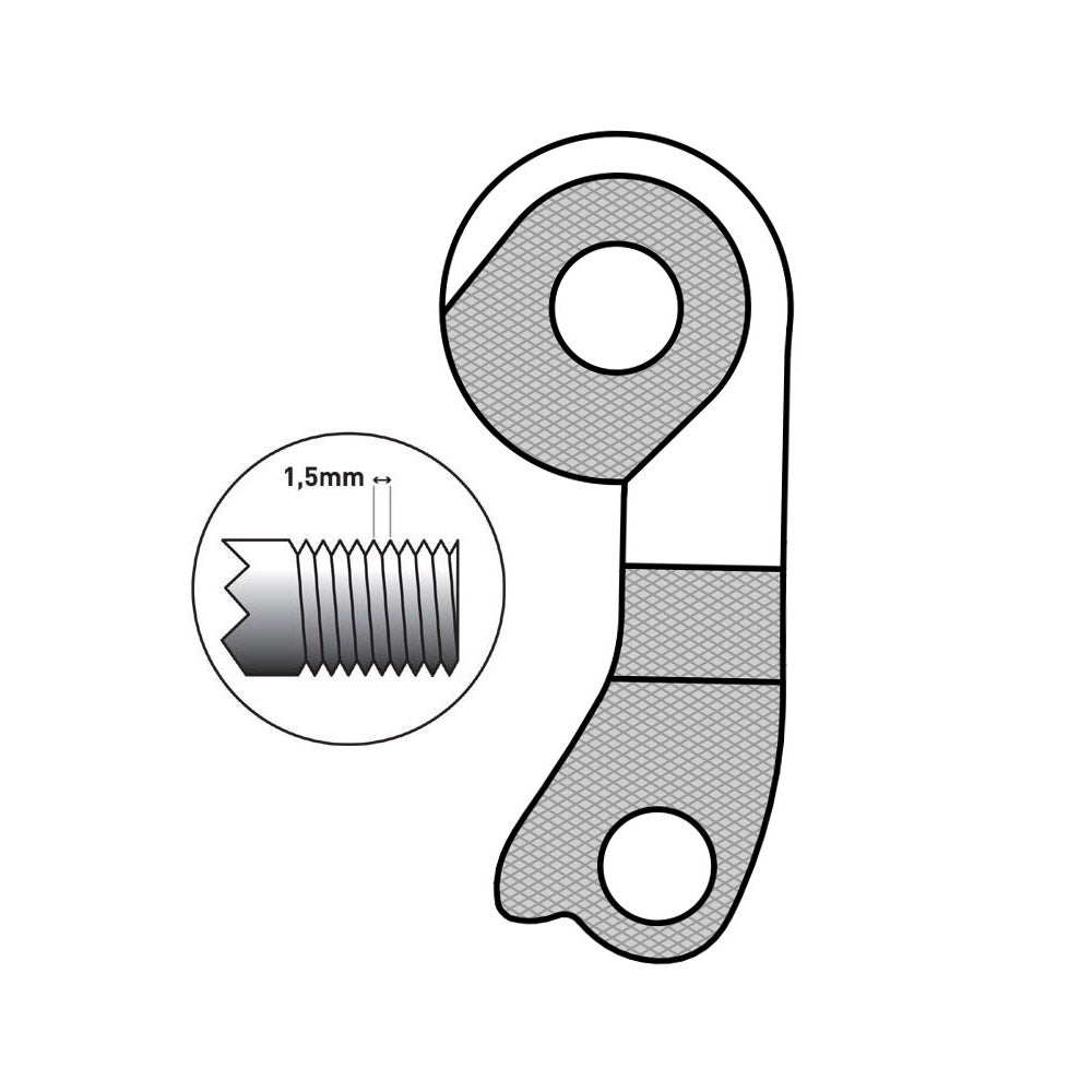 Crochadóir derailleur an Aontais GH-250 Tairbh