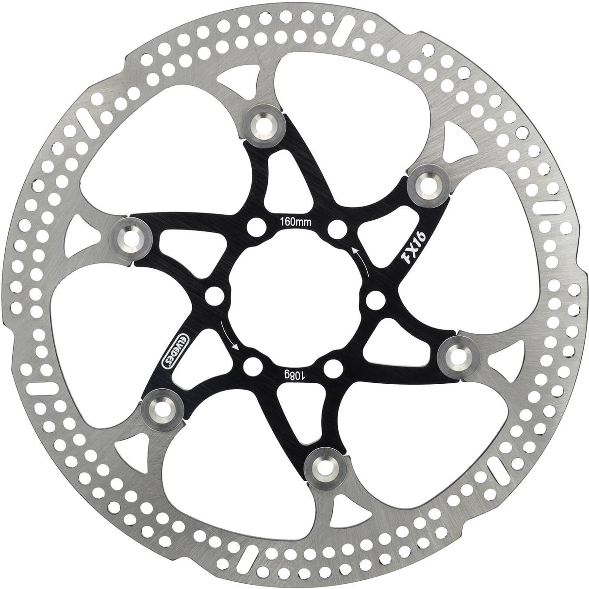 Elvedes FX Brake Disc 160mm 108gr. Sort 2015146