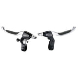 Tektro CL530TS+CL533RT ROLLERBRAKE BRAKE HANDLING SET 4-FINGER Black Satin With Bell (Hanging Pack)