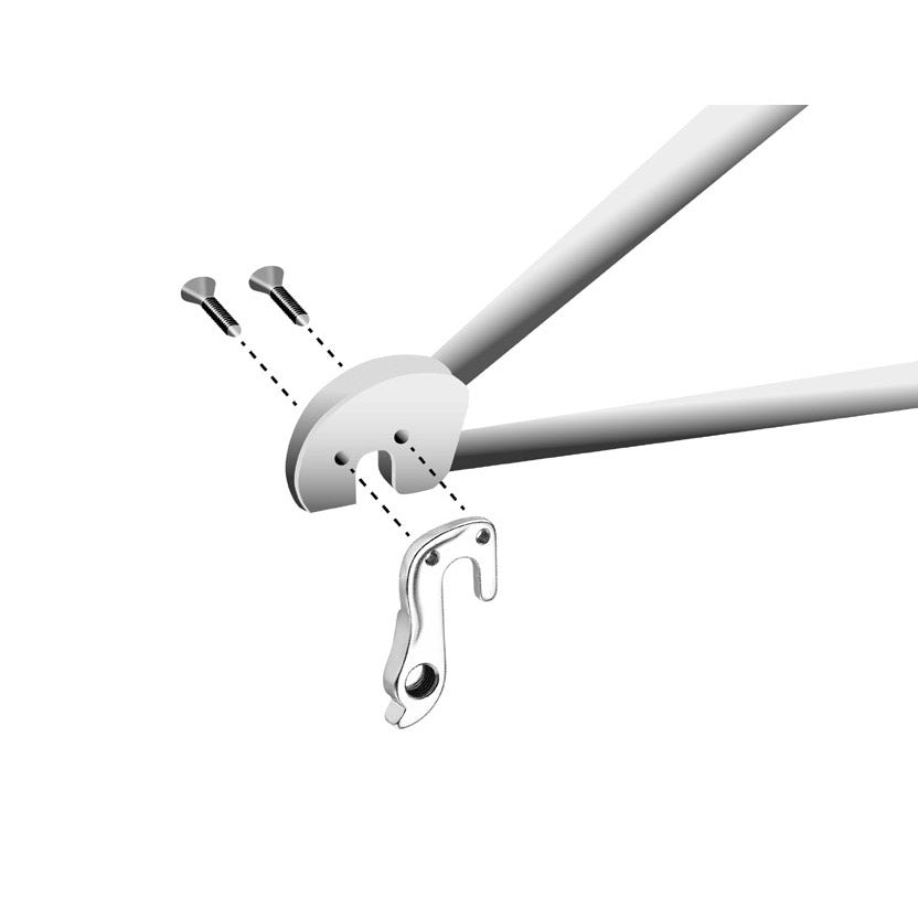 vaihtajan ripustin GH-165 59,2 mm hopea