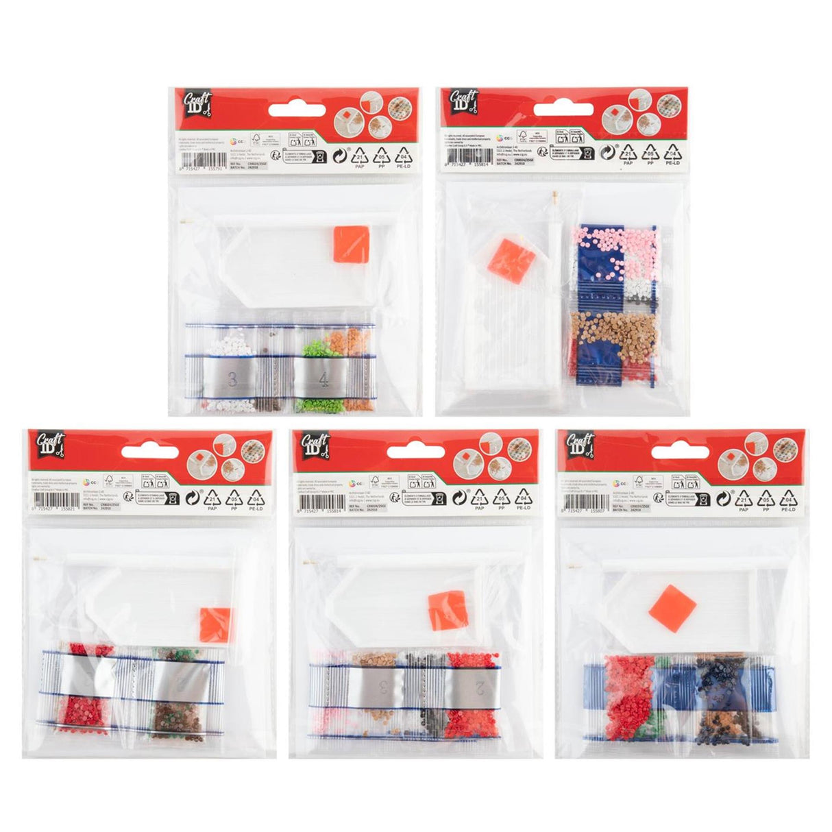 Grafix maak je eigen kerstkaarten diamond painting, 2st.