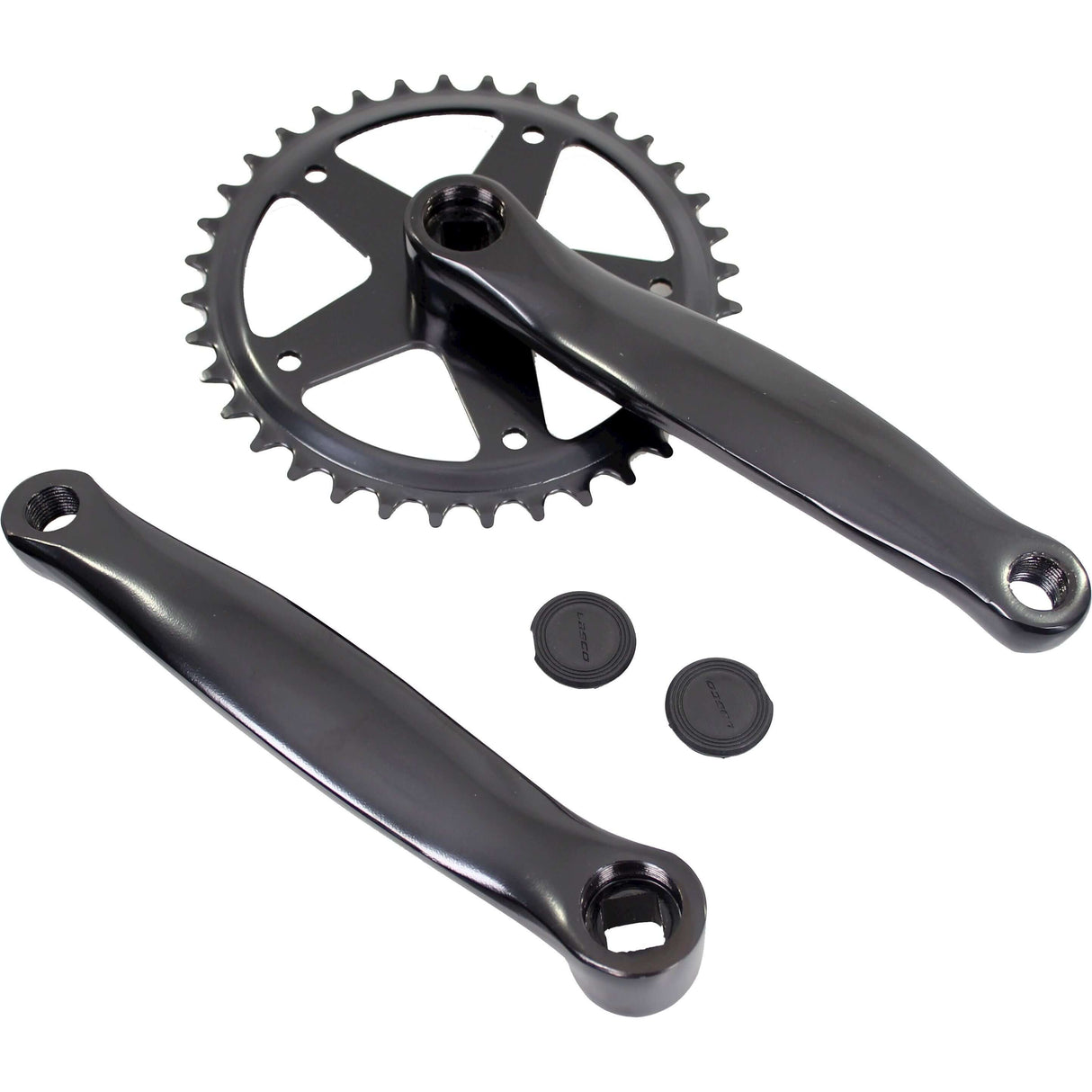 White label crankset 36t? 170mm JIS alu black
