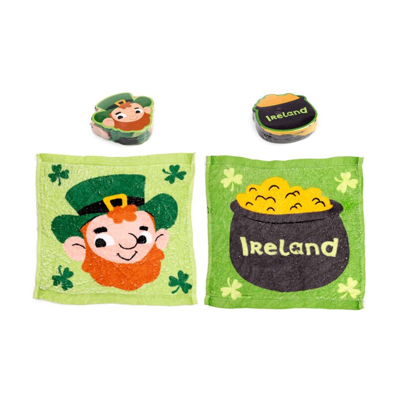 Kompaktna potovalna brisača Irish Lucky Leprechaun Trifoil