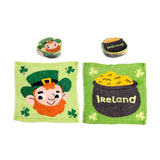 Kompaktes Reisehandtuch mit irischem Glückskobold-Kleeblatt