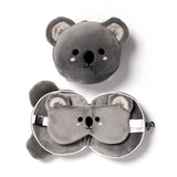 Plush adoramals koala round travel pillow sleep mask