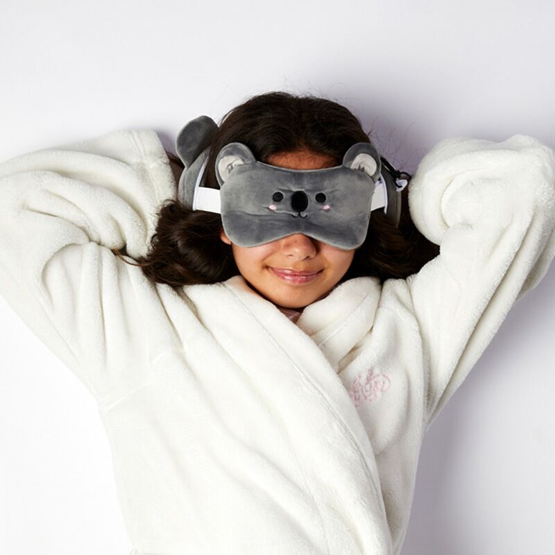 Plush adoramals koala round travel pillow sleep mask
