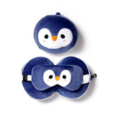 Relaxeazzzz Pluche Penguin okoli potovalne blazine Spaeping Maska