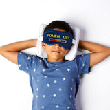 Relaxeazzz game over rond reiskussen slaapmasker