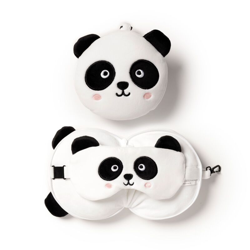 Relaxeazzz panda rond reiskussen slaapmasker